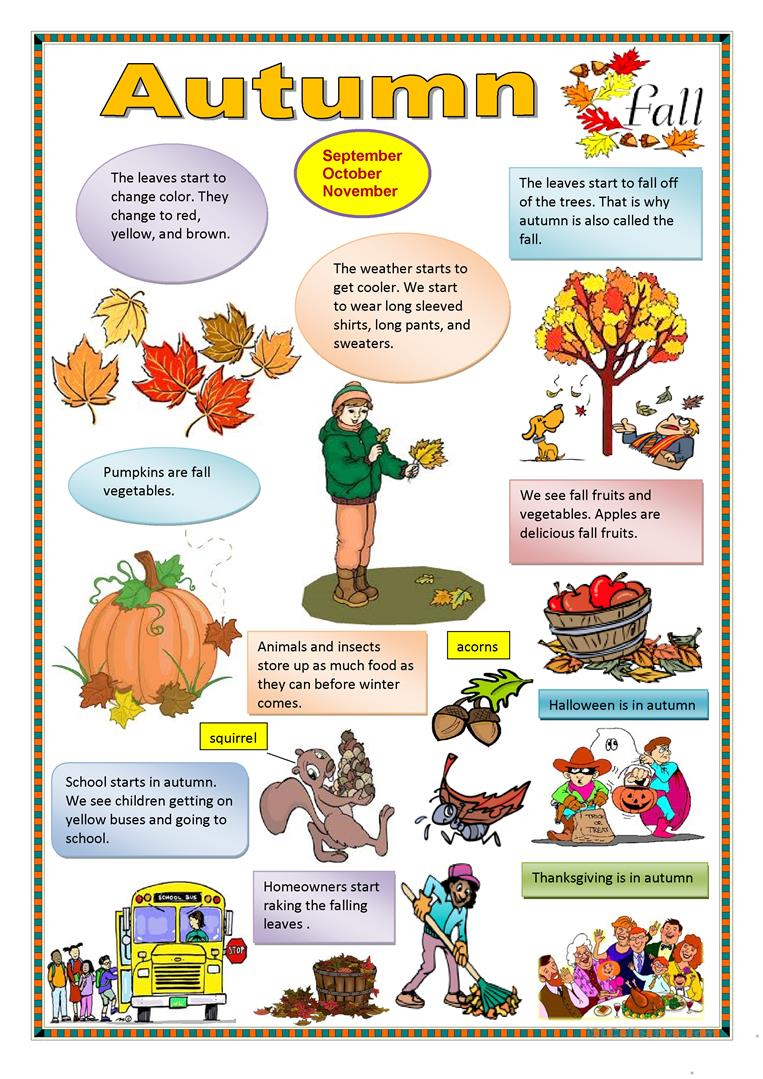 Autumn Worksheet - Free Esl Printable Worksheets Madeteachers - Free Printable Autumn Worksheets