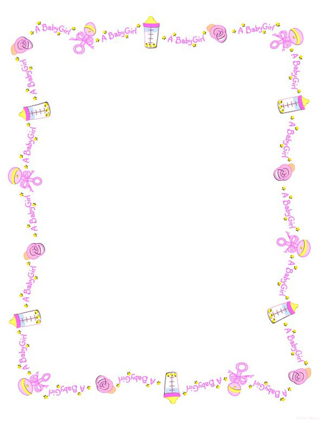 Baby Girl Borders Clipart - Clipart Kid | Projects | Baby Shawer - Free Printable Baby Borders For Paper