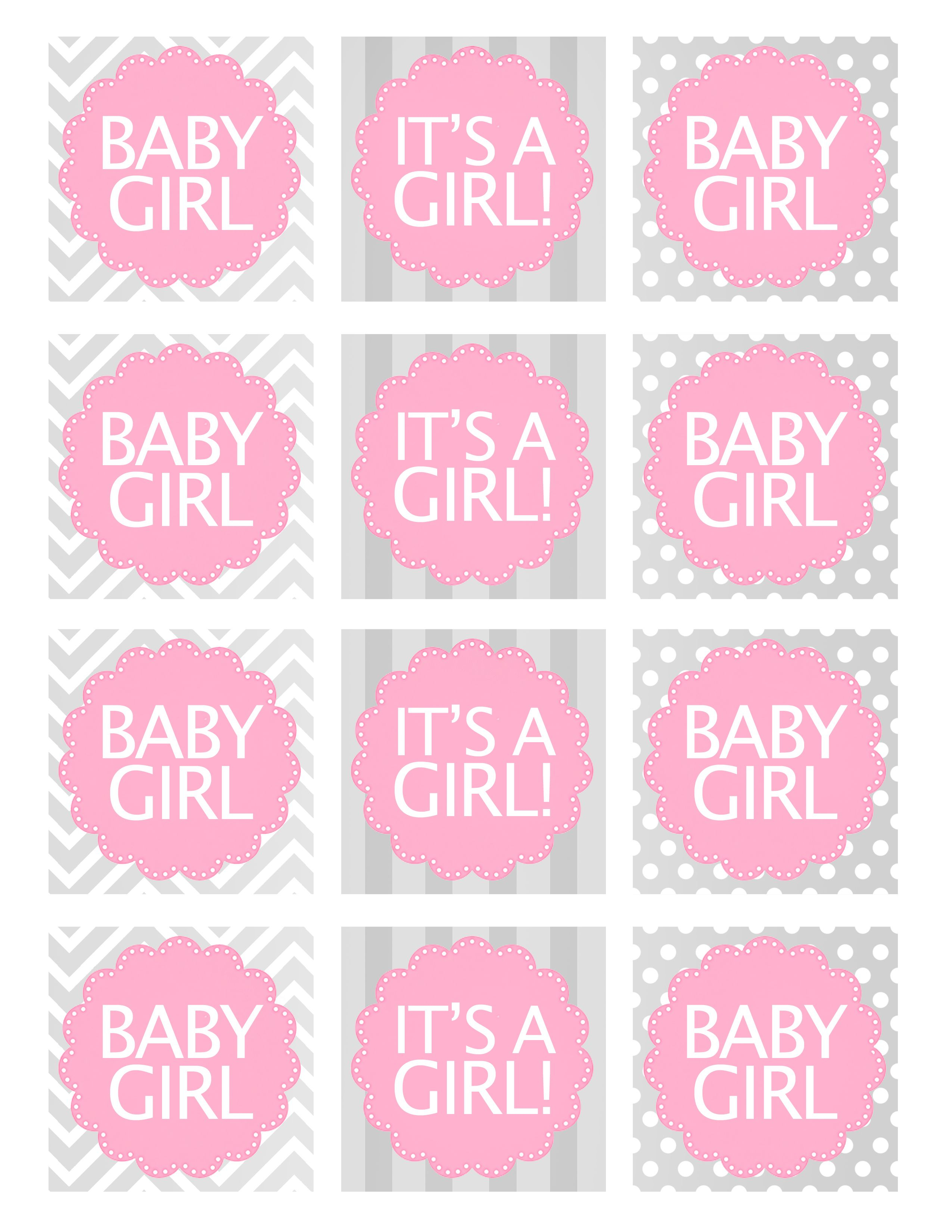 Baby Girl Shower Free Printables | Baby Shower Ideas | Pinterest - Free Printable Baby Shower Favor Tags