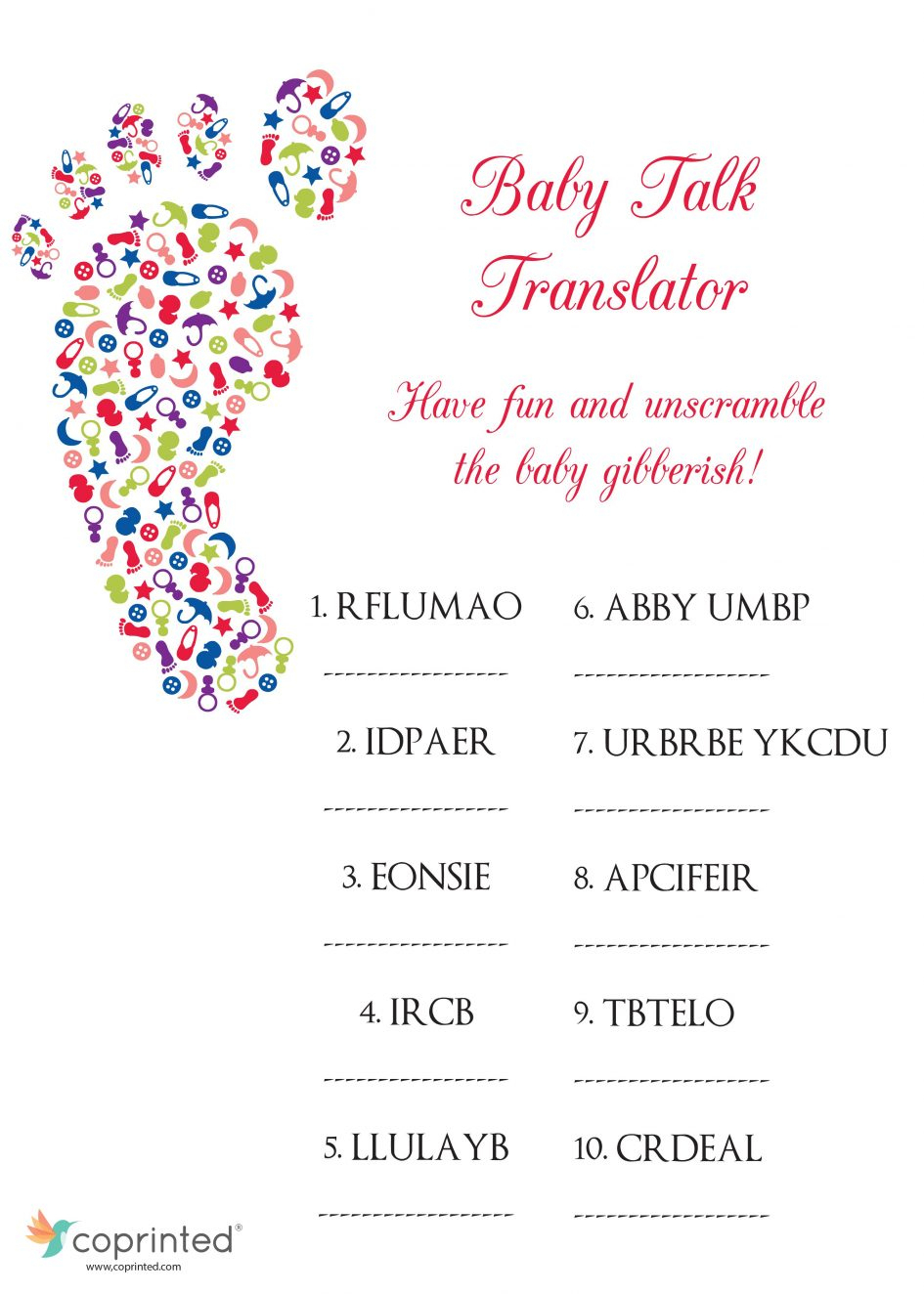 Baby Shower. Baby Shower Word Games: Minnie Mouse Baby Shower Games - Free Printable Baby Shower Games In Spanish