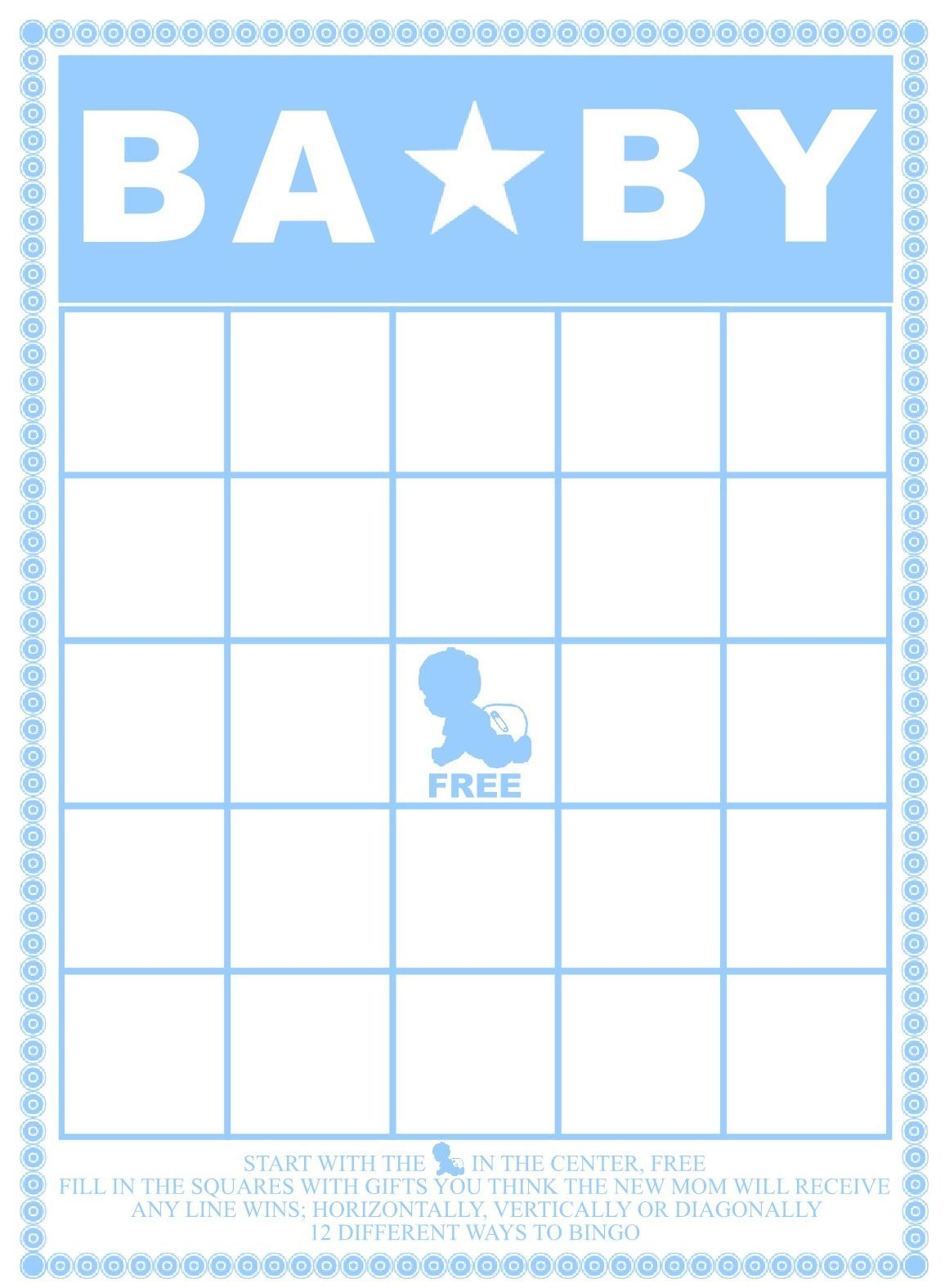 Baby Shower Bingo Card Template - Home Design Ideas - Home Design Ideas - Baby Bingo Free Printable Template