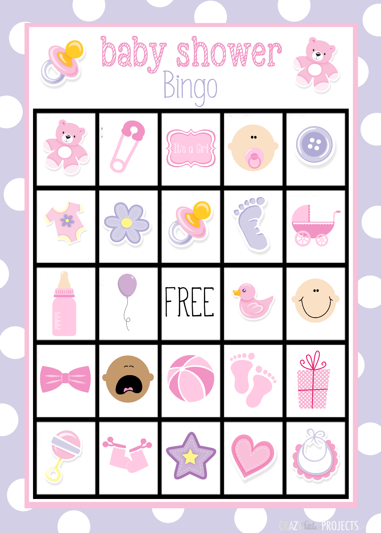 Baby Shower Bingo Cards - 50 Free Printable Baby Bingo Cards