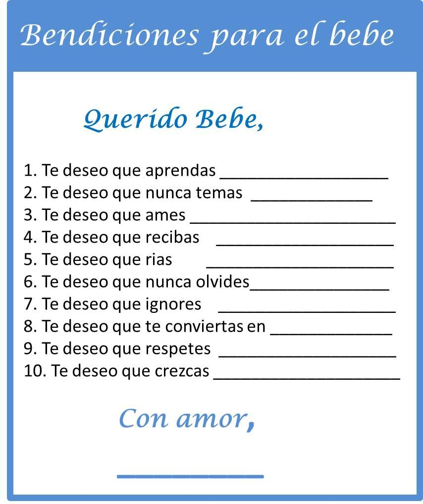 Baby Shower Games In Spanish - My Practical Baby Shower Guide - Free Printable Baby Shower Games In Spanish