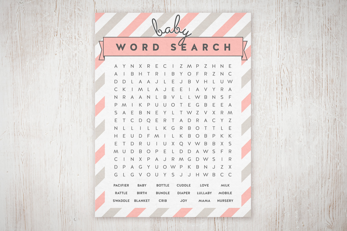 Baby Shower Word Search Free Printable | The Little Umbrella - Free Printable Baby Shower Word Search