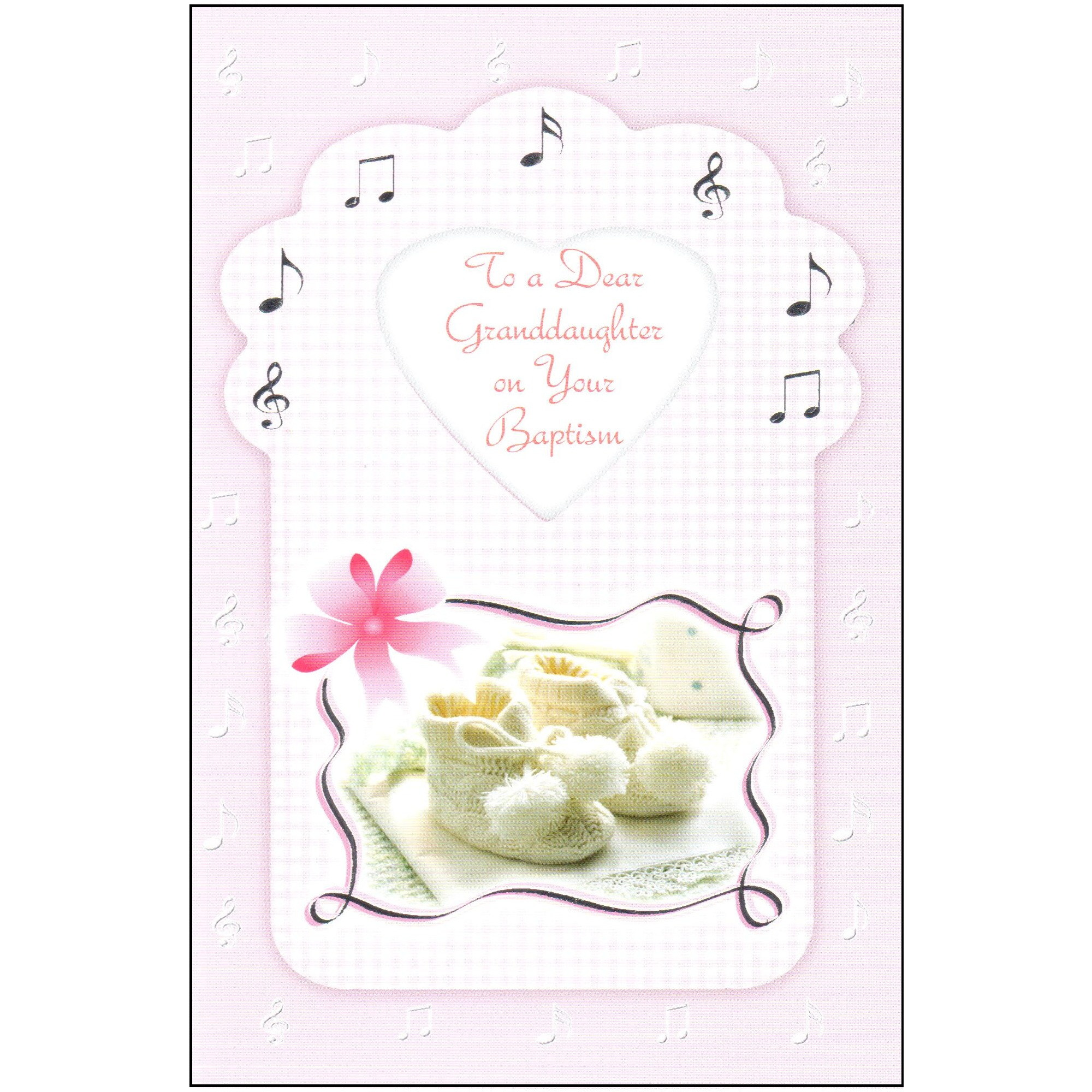 Baptism Greeting Card - Granddaughter | The Catholic Company - Free Printable Baptism Greeting Cards