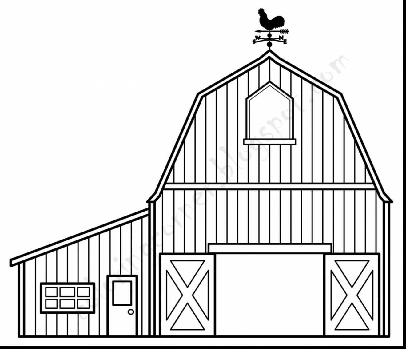 Barn Outline Barn Coloring Pages Free Jpg - Clipartix - Free Printable Barn Coloring Pages