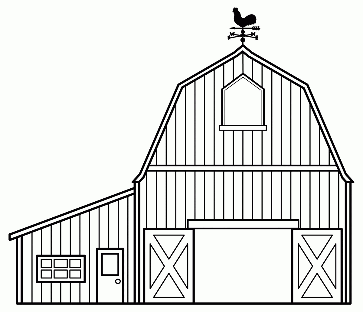 Barn Outline Barn Printable Coloring Pages Many Interesting Cliparts - Free Printable Barn Coloring Pages