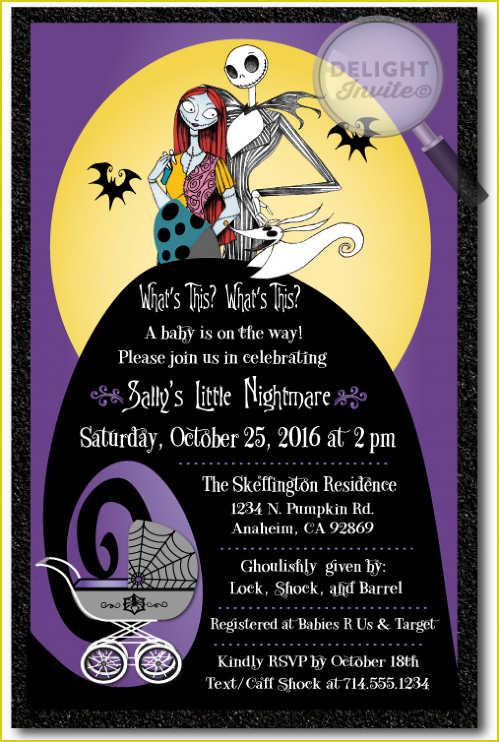 Beautiful Nightmare Before Christmas Birthday Invitations Designs - Free Printable Nightmare Before Christmas Birthday Invitations