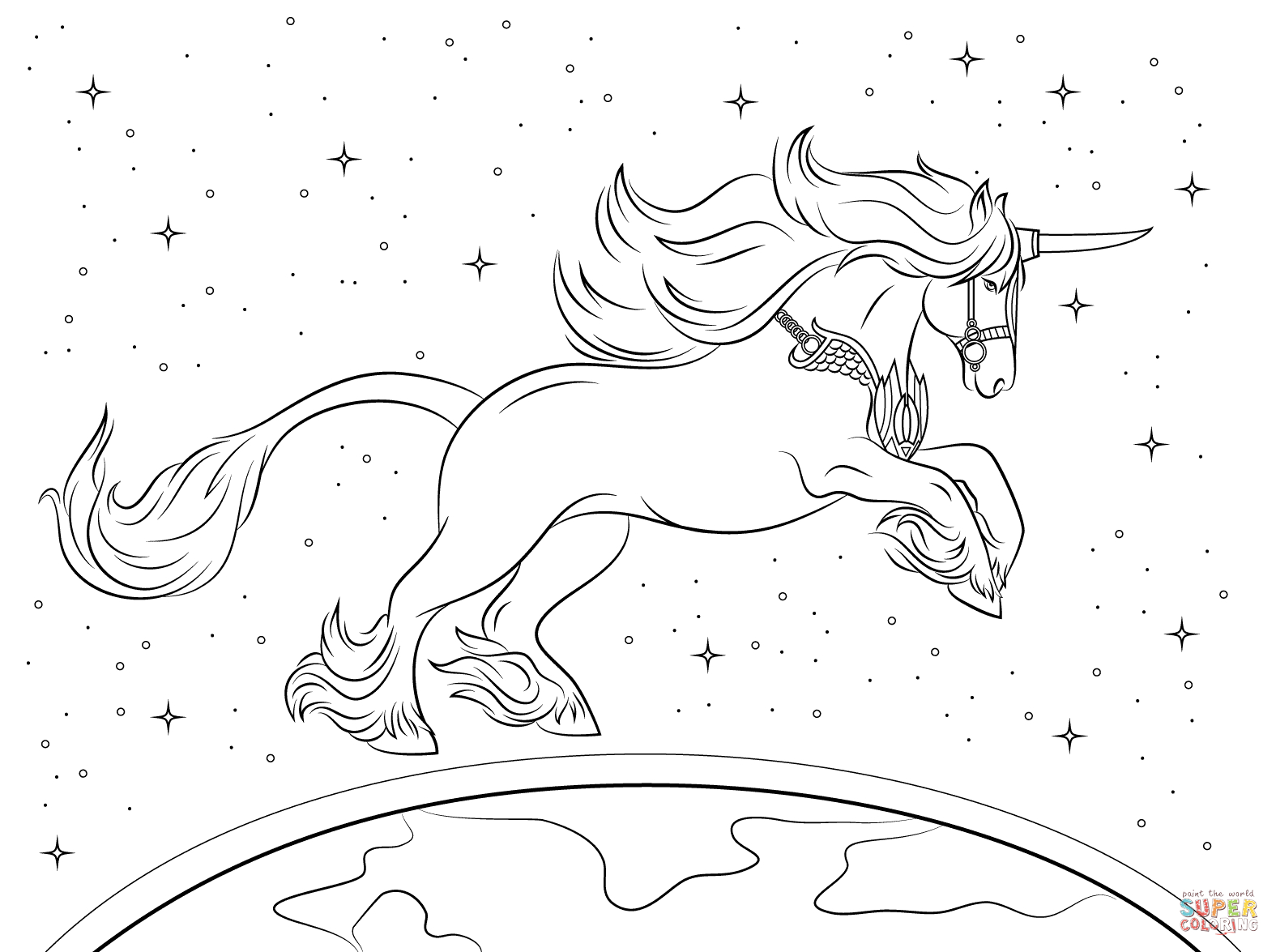 Beautiful Unicorn Coloring Page | Free Printable Coloring Pages - Free Printable Unicorn Coloring Pages