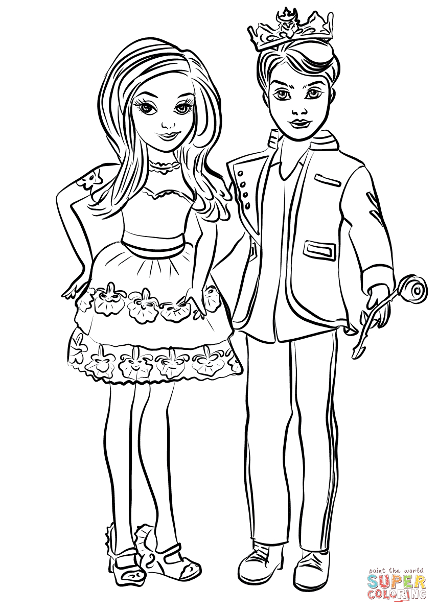 Ben And Mal Coloring Page | Kids Crafts | Pinterest | Descendants - Free Printable Descendants Coloring Pages