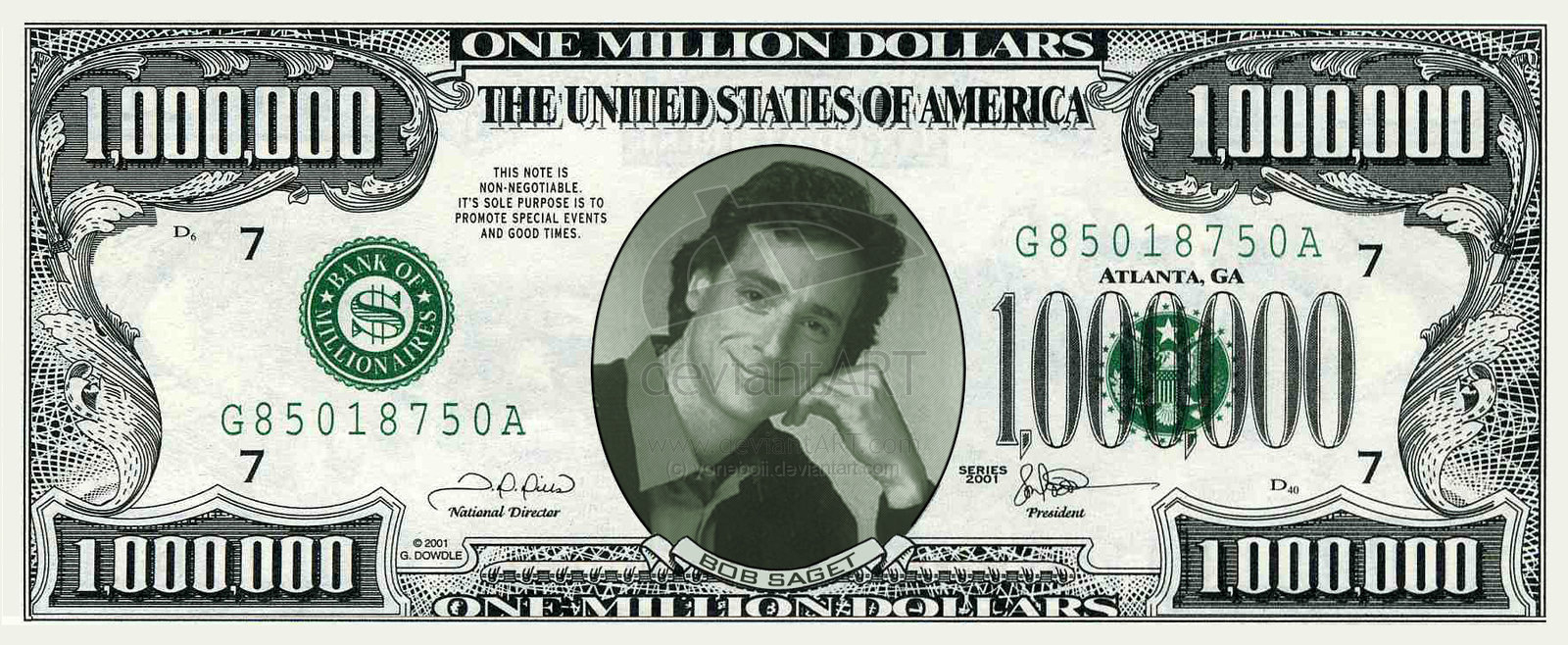 Best Photos Of A Million Dollar Bill Print Printable Fake One 1 - Free Printable Million Dollar Bill