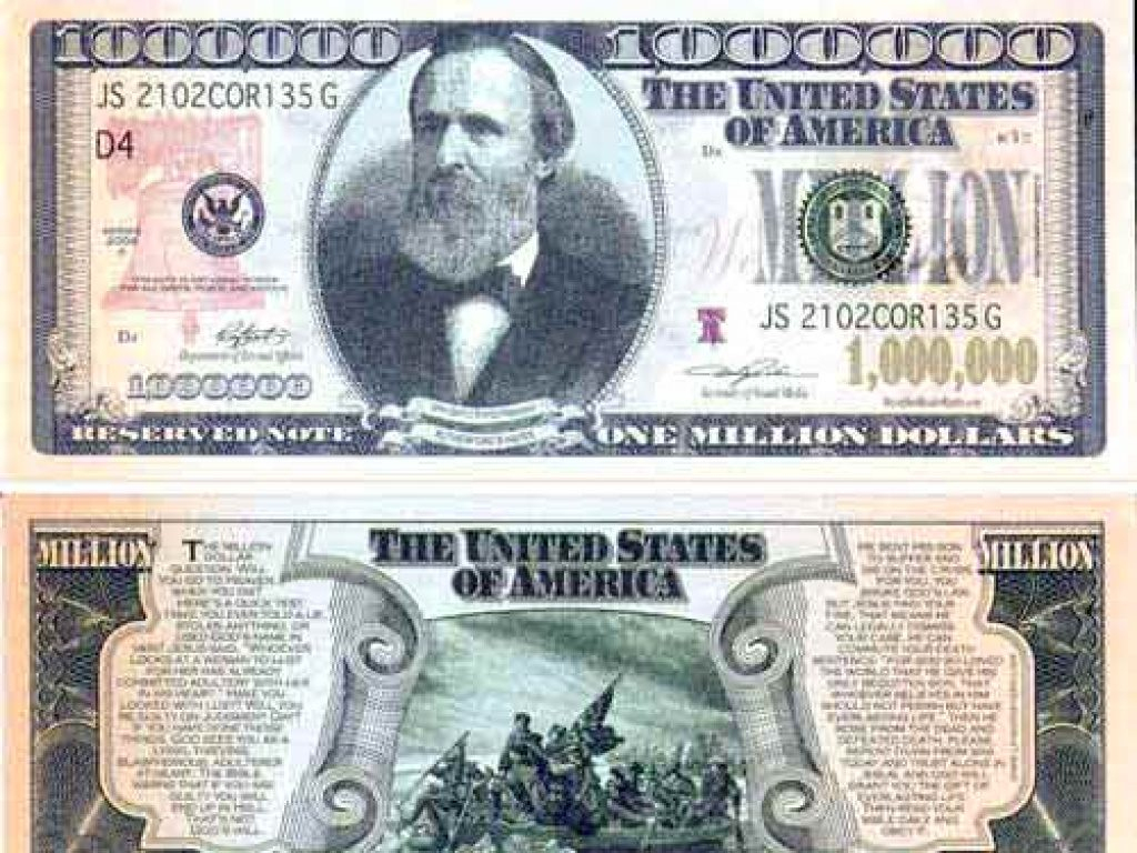 Best Photos Of A Million Dollar Bill Print - Printable Fake One For - Free Printable Million Dollar Bill