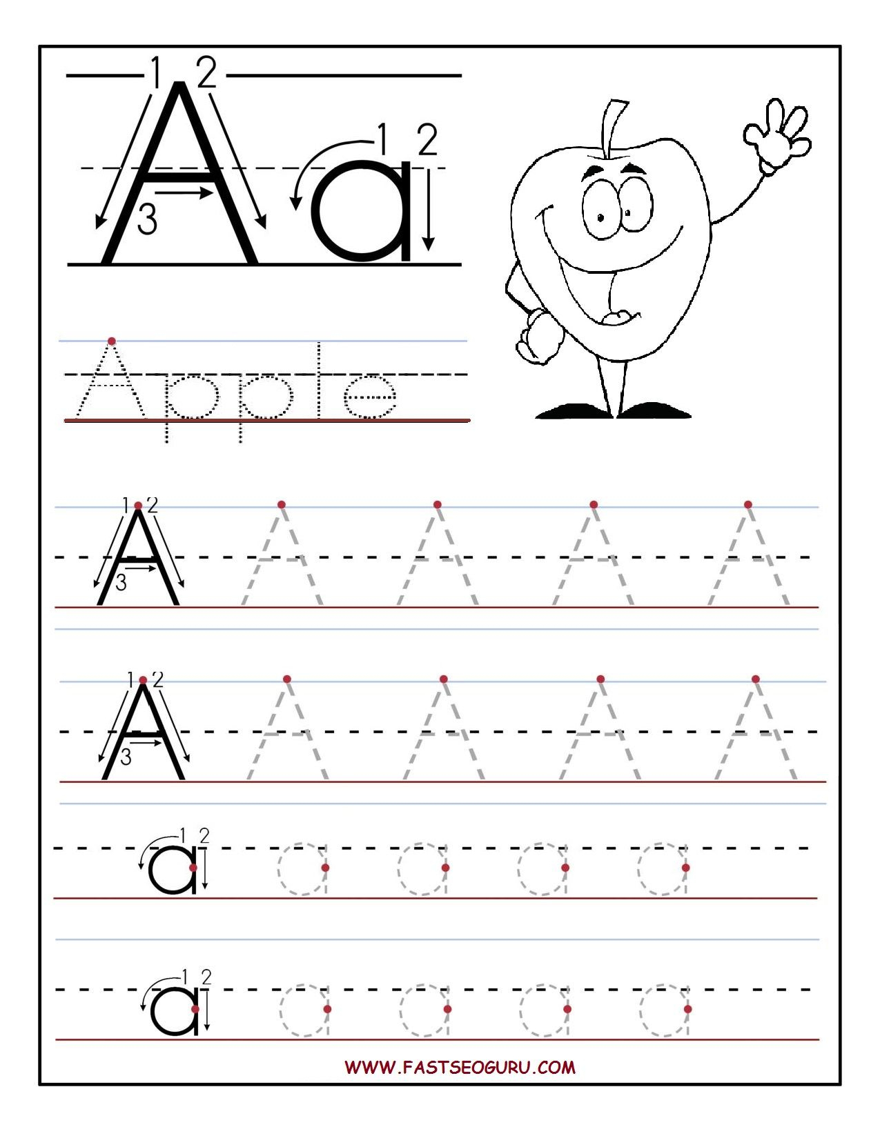 B&amp;gt;Free&amp;lt;/b&amp;gt; &amp;lt;B&amp;gt;Printable&amp;lt;/b&amp;gt; Letter A Tracing &amp;lt;B&amp;gt;Worksheets&amp;lt;/b - Free Printable Traceable Letters