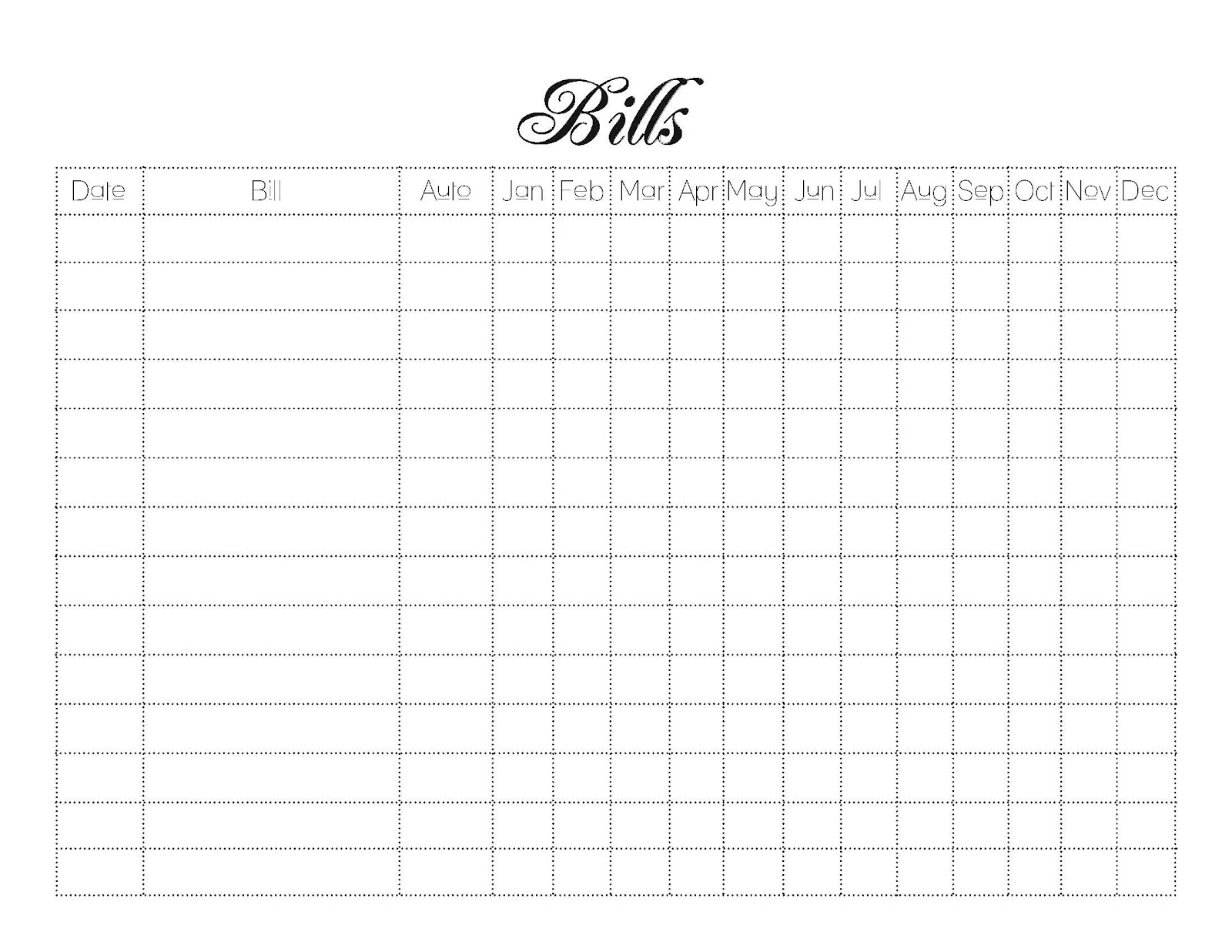 Bill Pay Checklist App Excel Printable Pdf Monthly Template - Free Printable Bill Payment Schedule