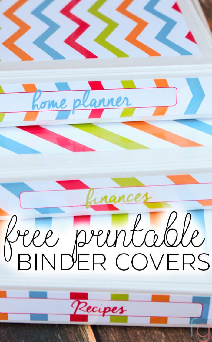 Binder Covers - Free Printable - Printable Binder Spine Inserts Free