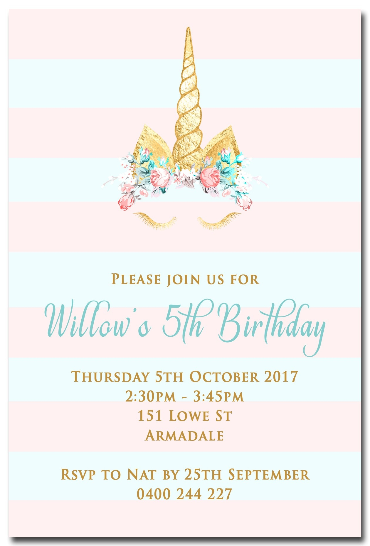 Birthday Party Invitations Attractive Unicorn Birthday Invitations - Free Printable Unicorn Invitations