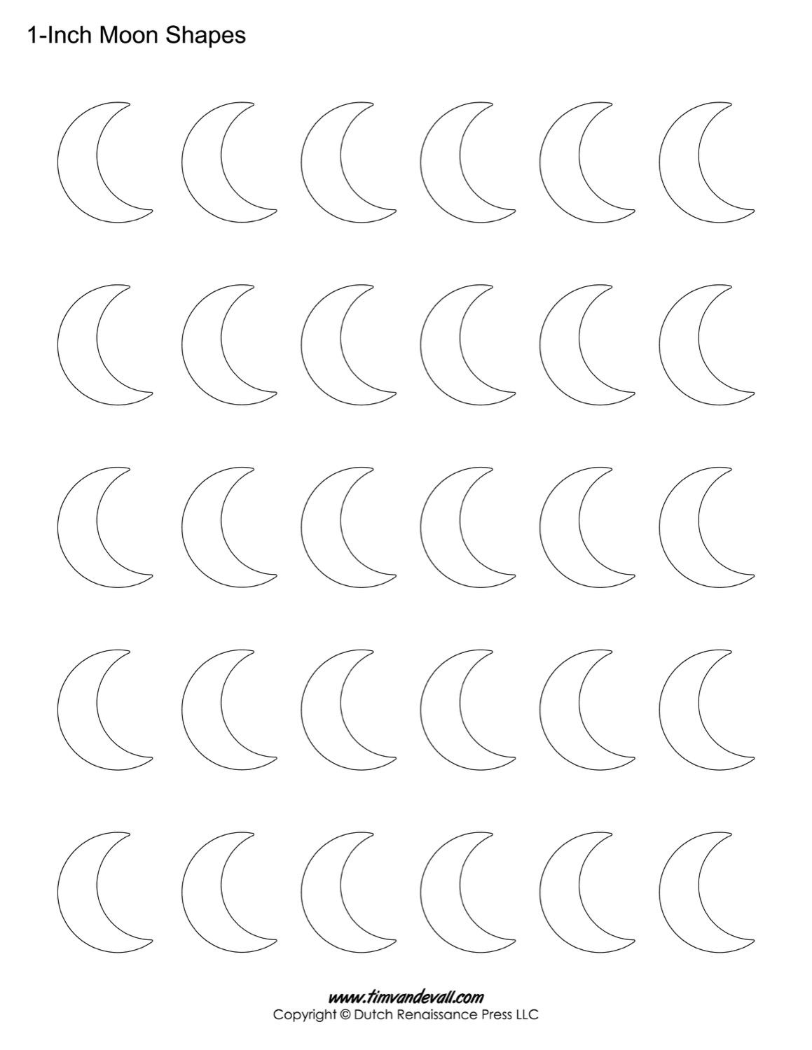 Blank Moon Templates | Printable Moon Shapes - Free Shape Templates Printable