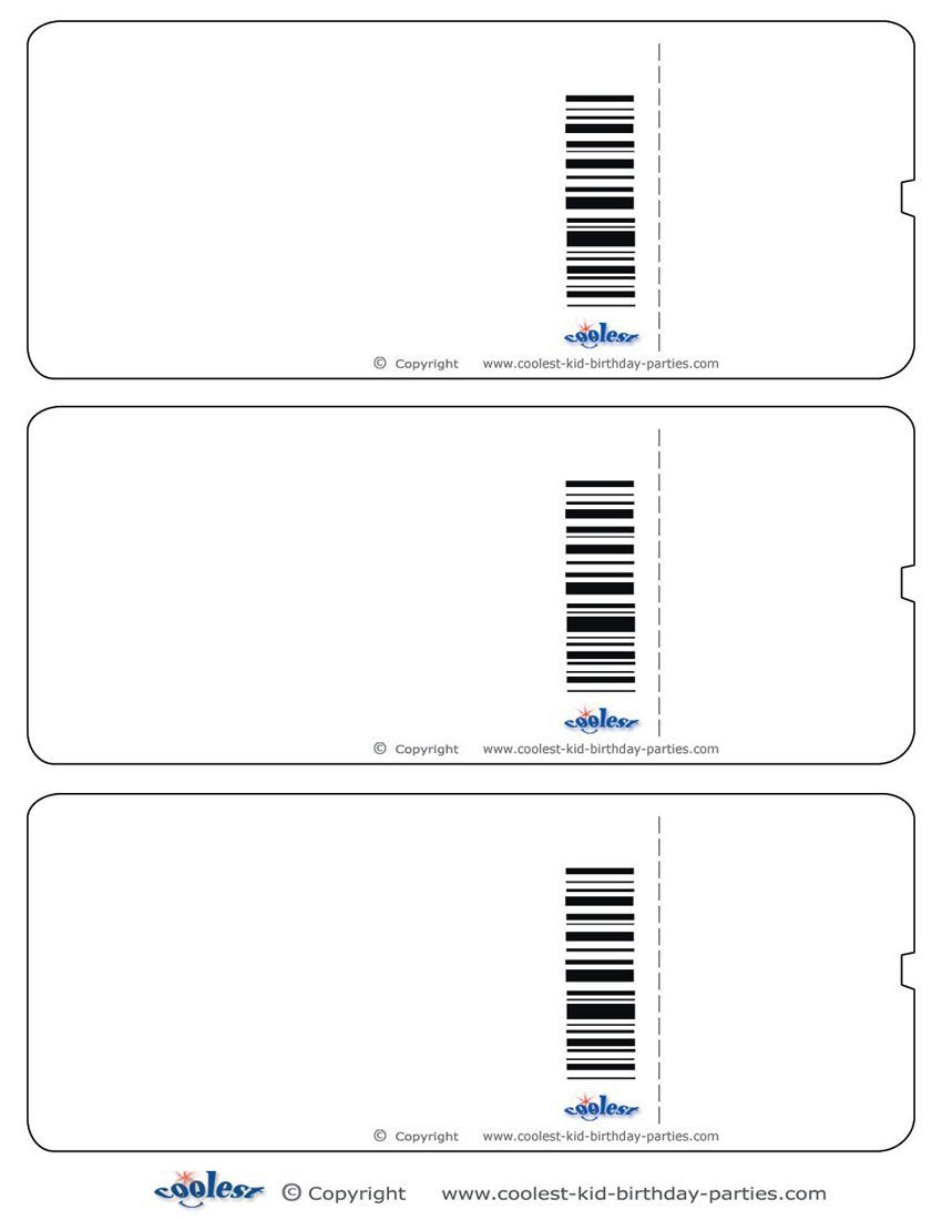 Blank Printable Airplane Boarding Pass Invitations - Coolest Free - Free Printable Ticket Invitations