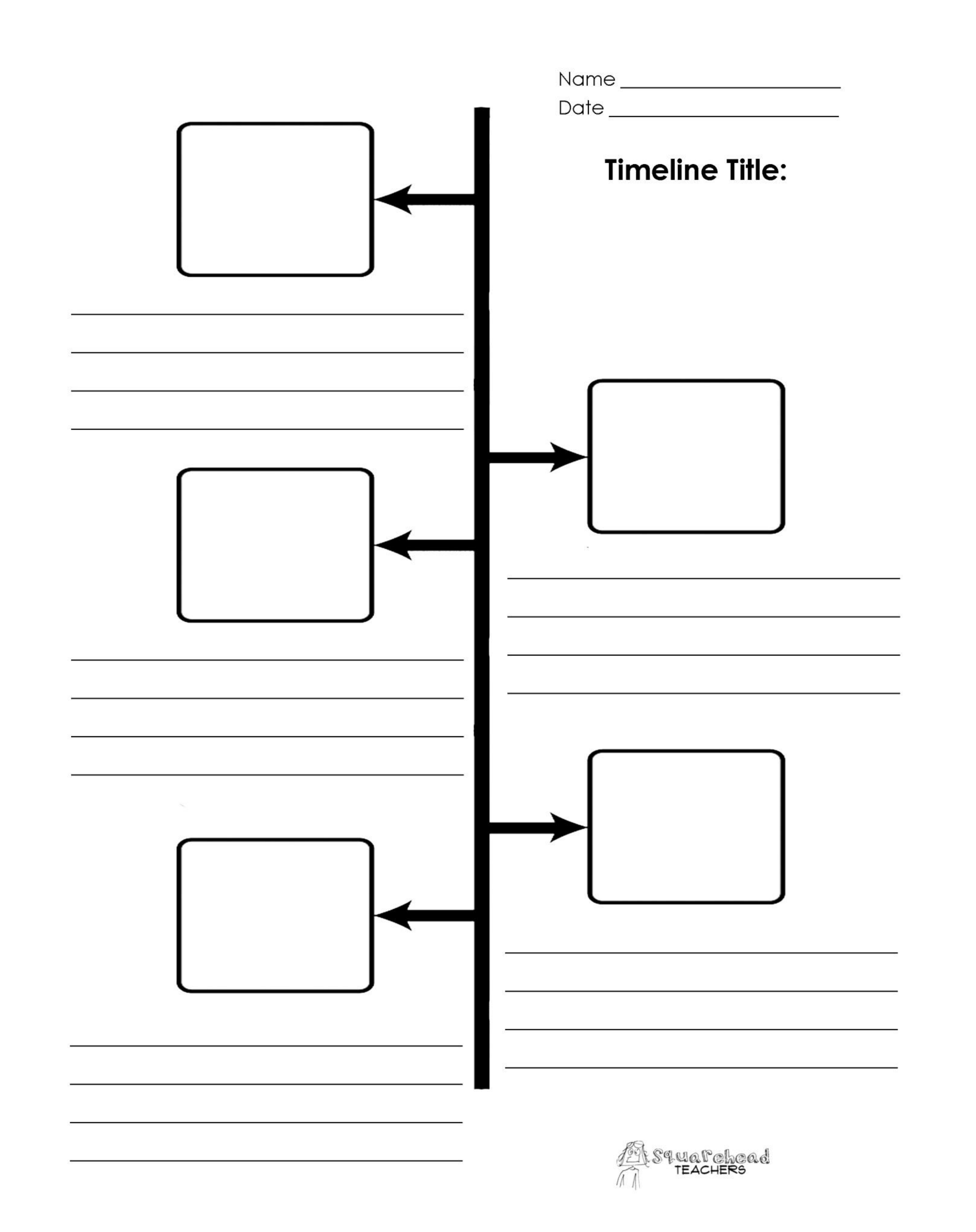 Blank Project Timeline Template Free Download - Free Blank Timeline Template Printable