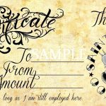 Blank Tattoo Gift Certificate Template Tattoo Gift Certificate   Free Printable Tattoo Gift Certificates