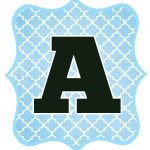 Blue And Black Printable Letters For Banners | Free Printable Labels   Free Happy Birthday Printable Letters
