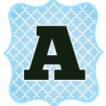 Blue And Black Printable Letters For Banners | Letters | Pinterest   Free Printable Banner Letters