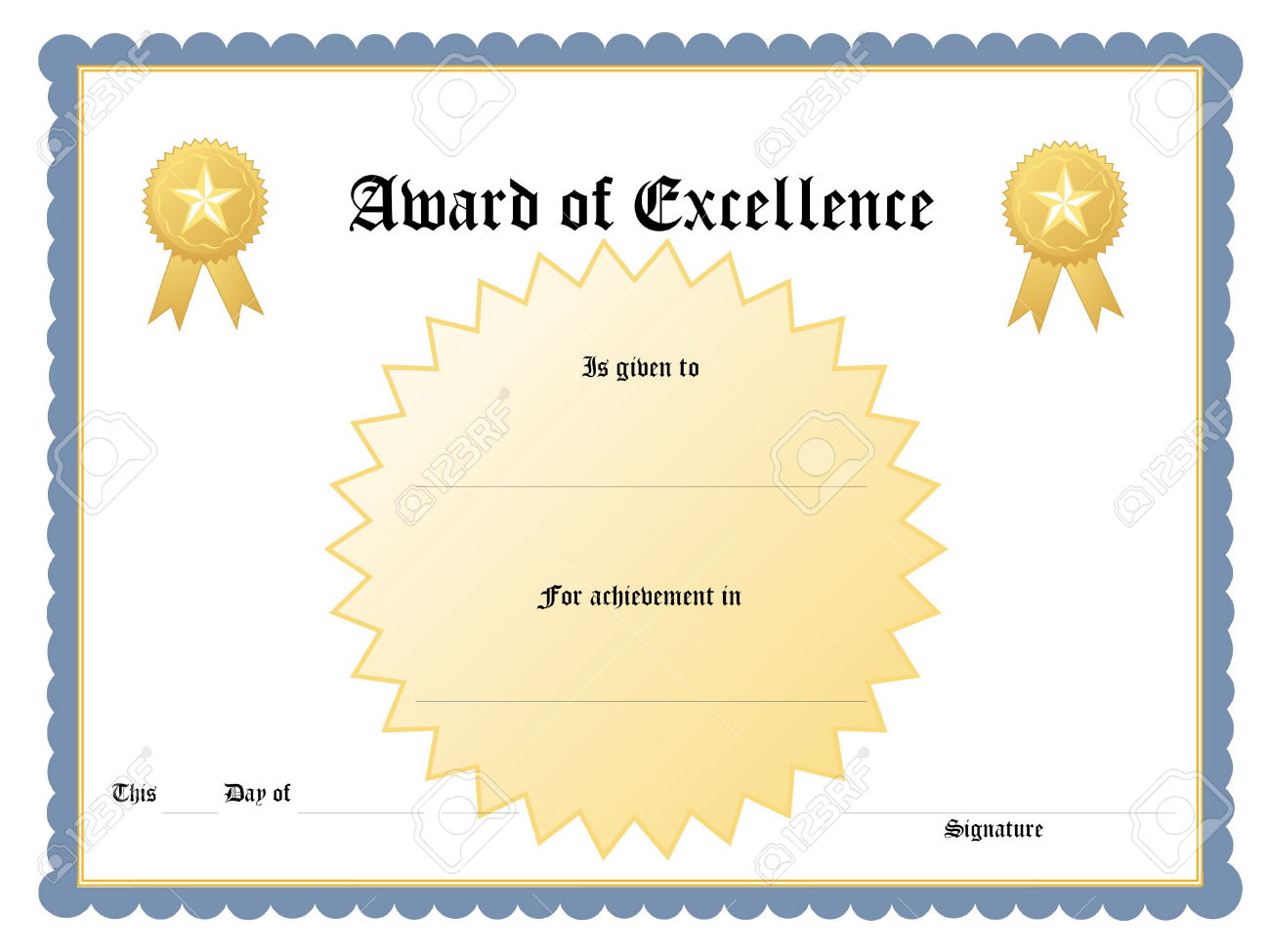 Blue-Printable-Award-Certificate-Template - Free Printable Award Certificates