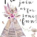 Boho Style Invitation (It's Free!) | Summer Party | Boho, Free   Free Printable Teepee