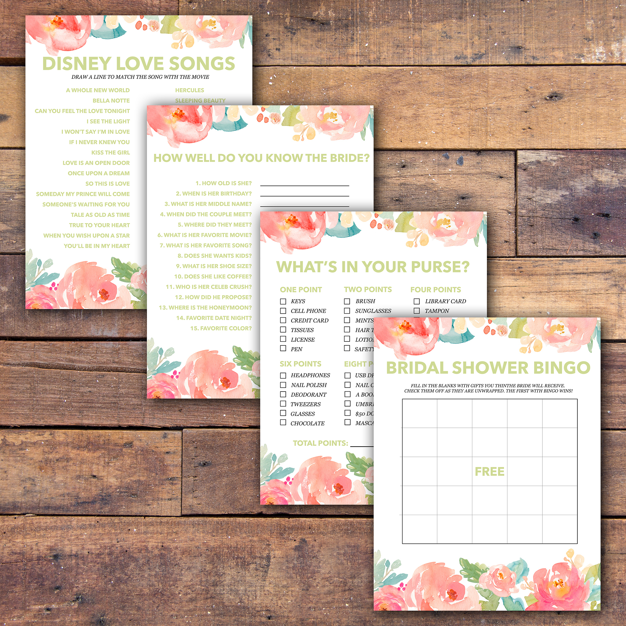 Bridal Shower Games Free Printable - - Samantha Jean Photograhy - Free Printable Bridal Shower Games