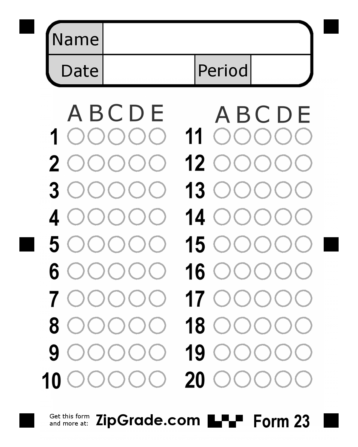 Bubble Answer Sheet 1-50 | 100 Question Bubble Answer Sheet - Free Printable Bubble Answer Sheets