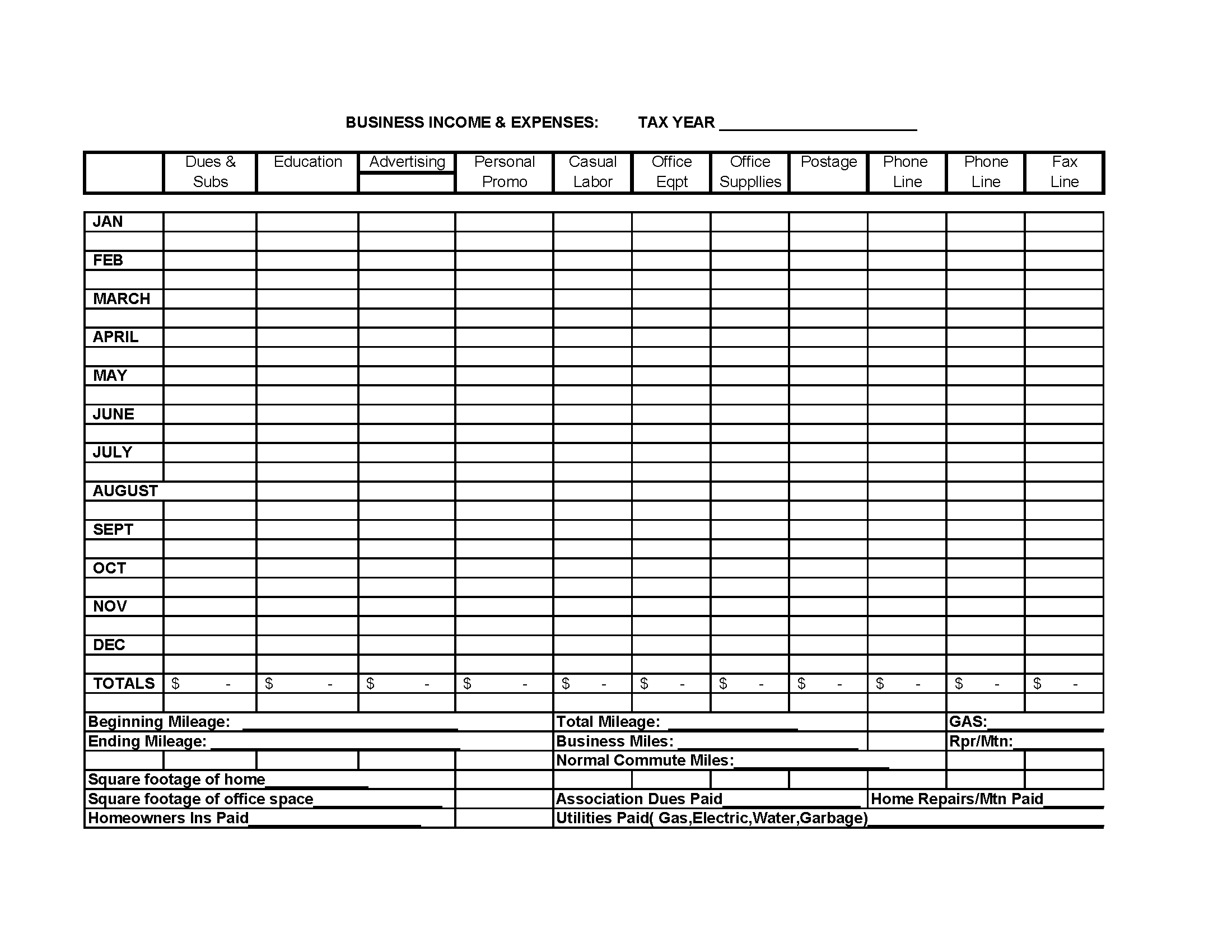 Business Income Expense Spreadsheet Template | Business | Small - Free Printable Income And Expense Form