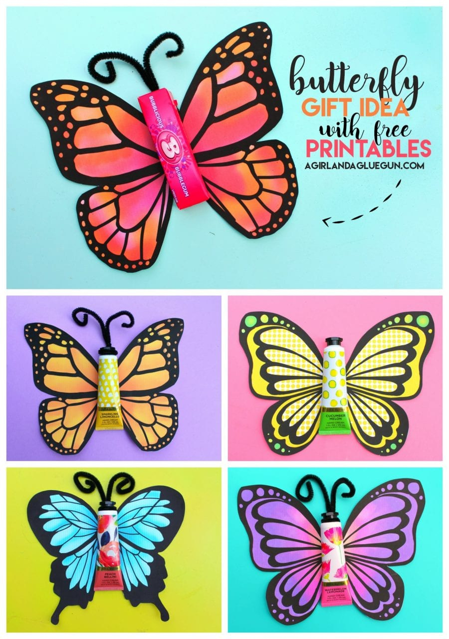 Butterfly Gift With Free Printable. - A Girl And A Glue Gun - Free Printable Butterfly