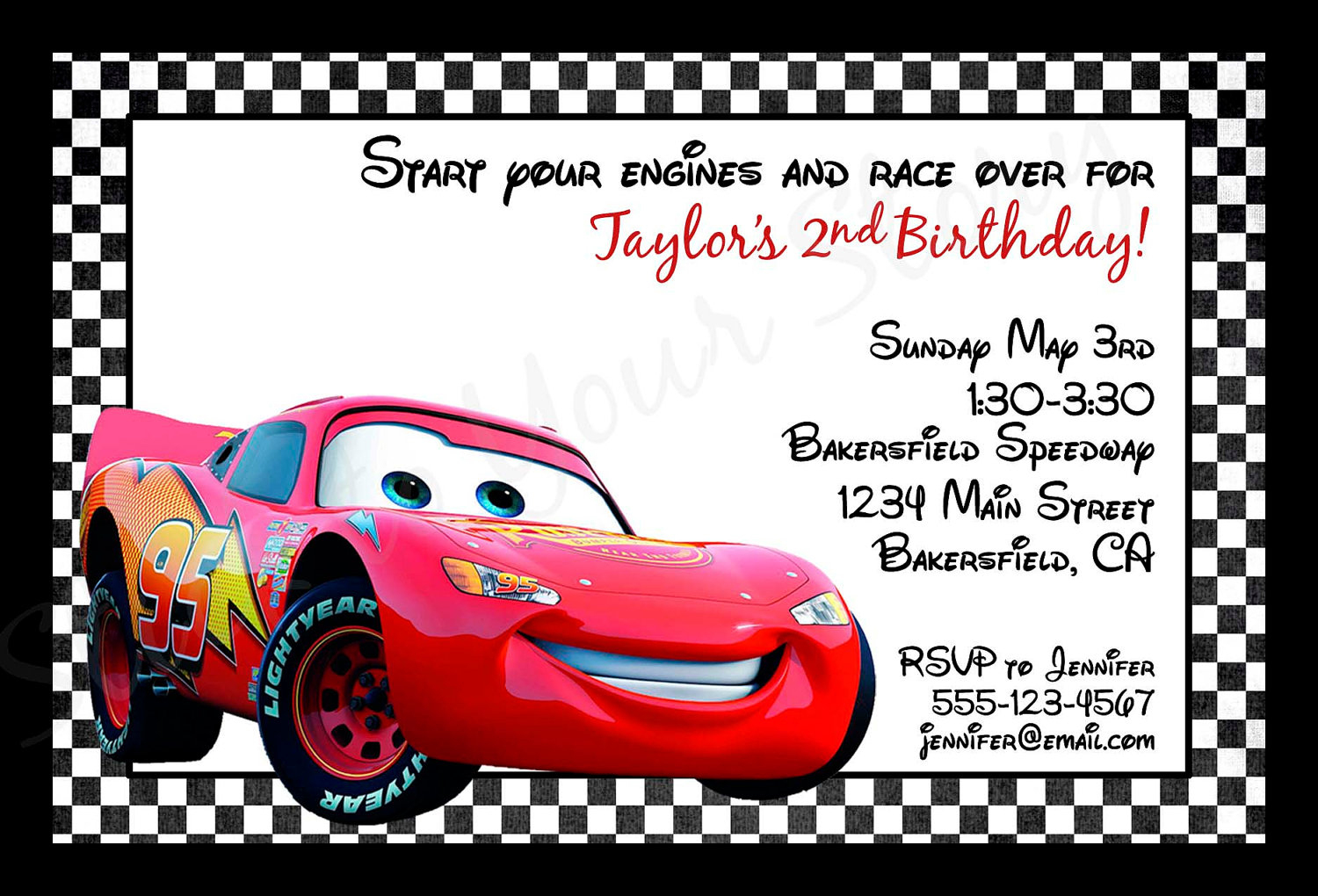 Cars Birthday Invitations Printable — Birthday Invitation Examples - Free Printable Disney Cars Birthday Party Invitations