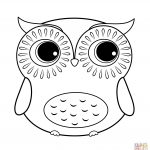 Cartoon Owl Coloring Page | Free Printable Coloring Pages   Free Printable Owl Coloring Sheets