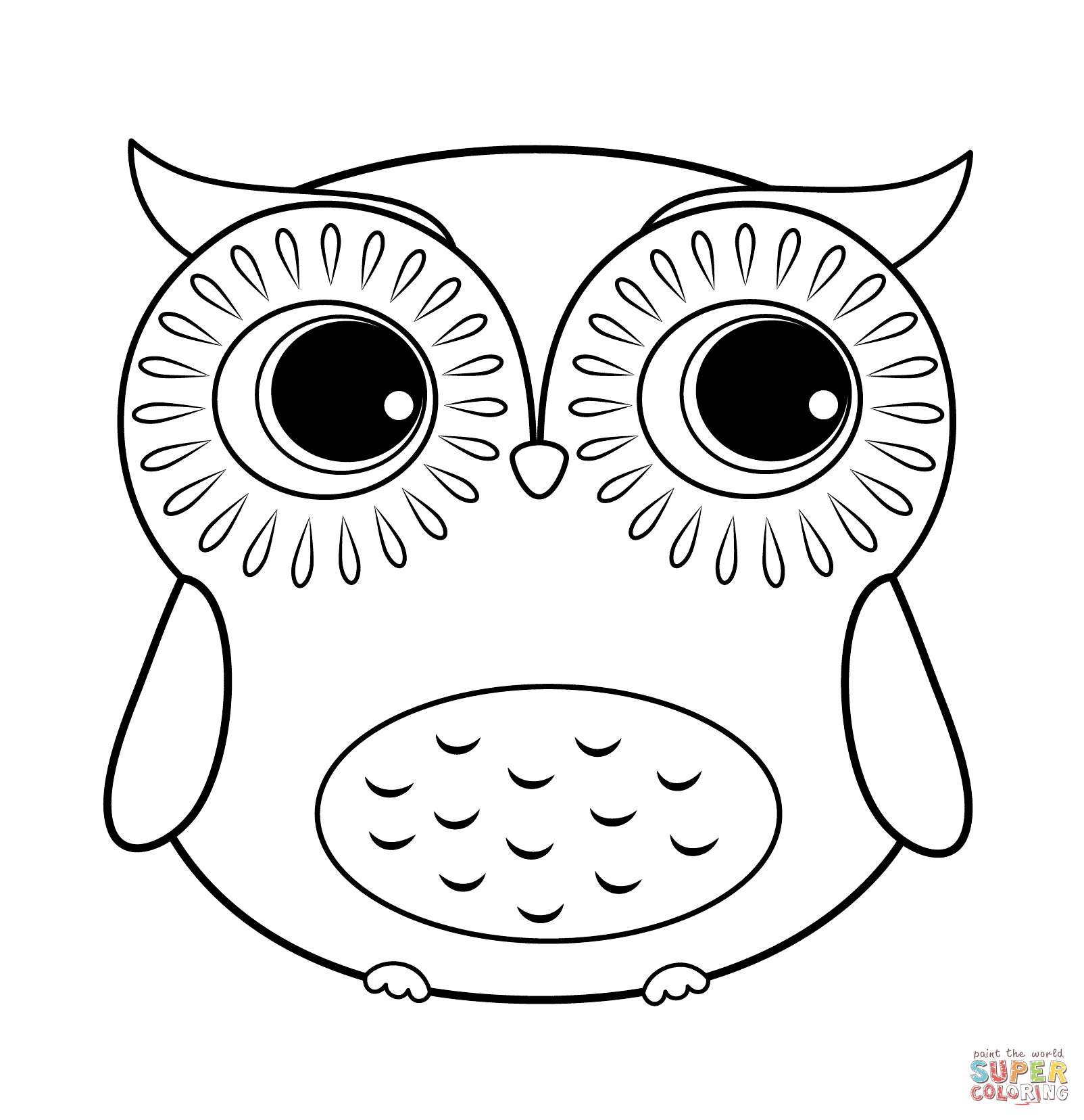 Cartoon Owl Coloring Page | Free Printable Coloring Pages - Free Printable Owl Coloring Sheets