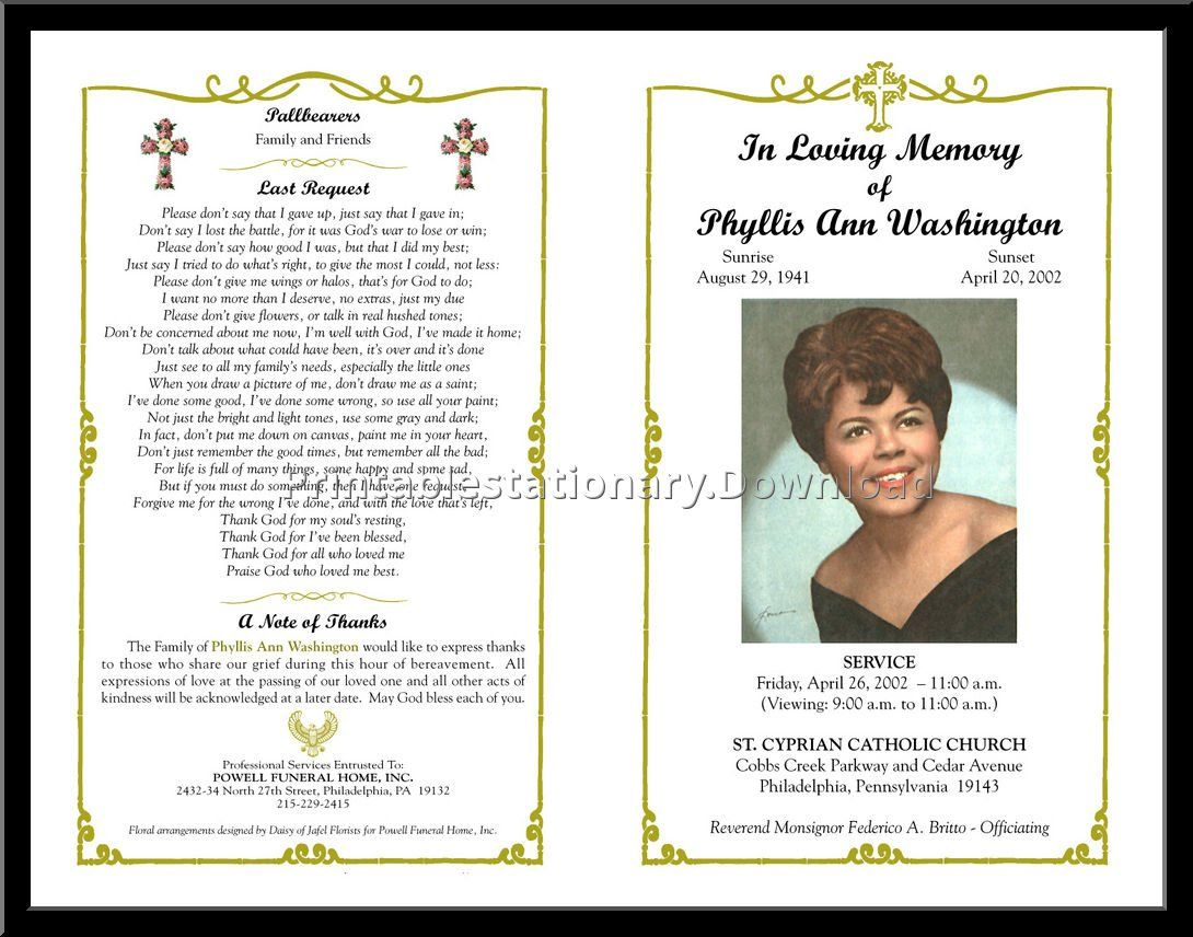 Celebration Of Life Templates For Word Free - Aol Image Search - Free Printable Memorial Card Template