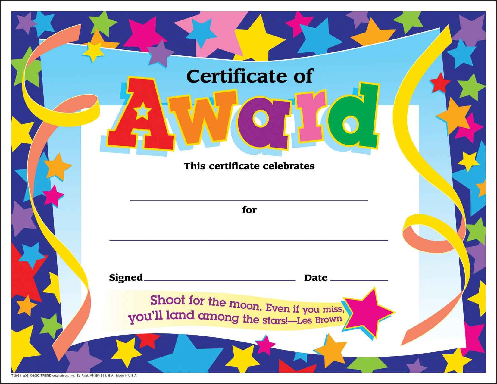Certificate Template For Kids Free Certificate Templates - Free Printable School Certificates Templates