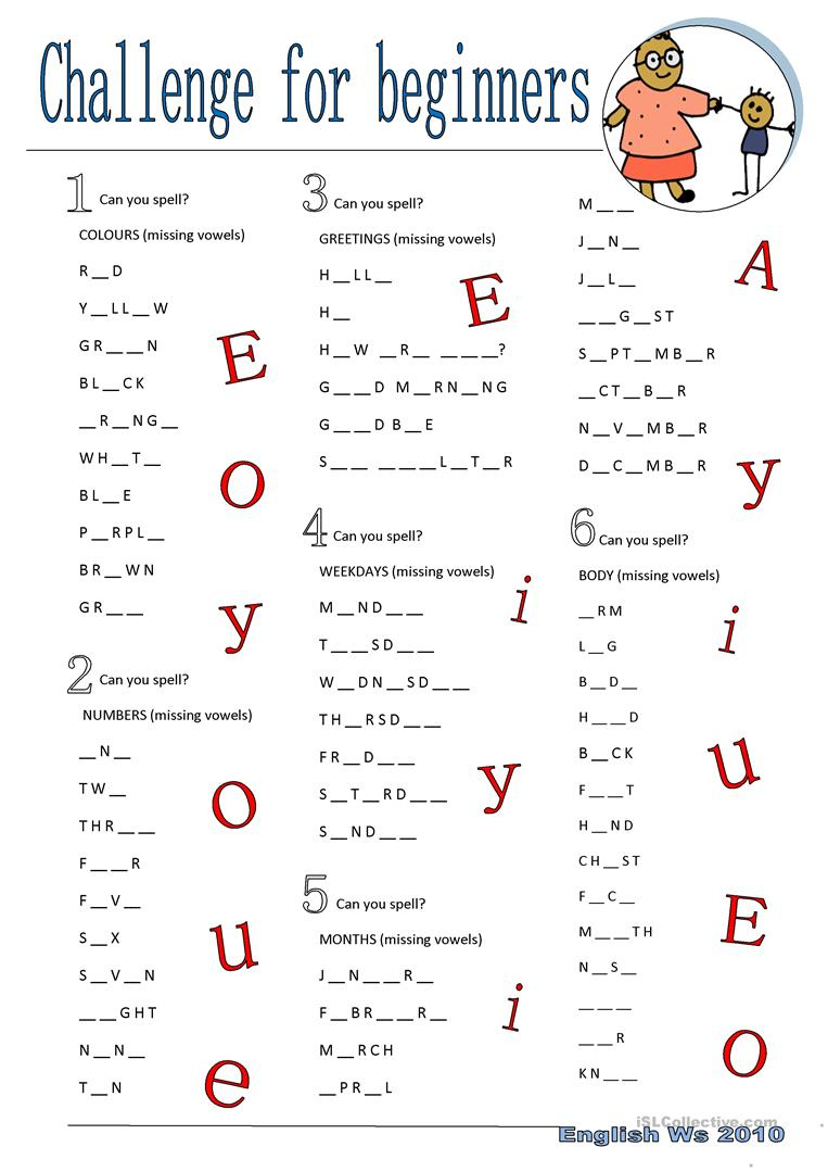 Challenge For Beginners Worksheet - Free Esl Printable Worksheets - Free Printable English Lessons For Beginners