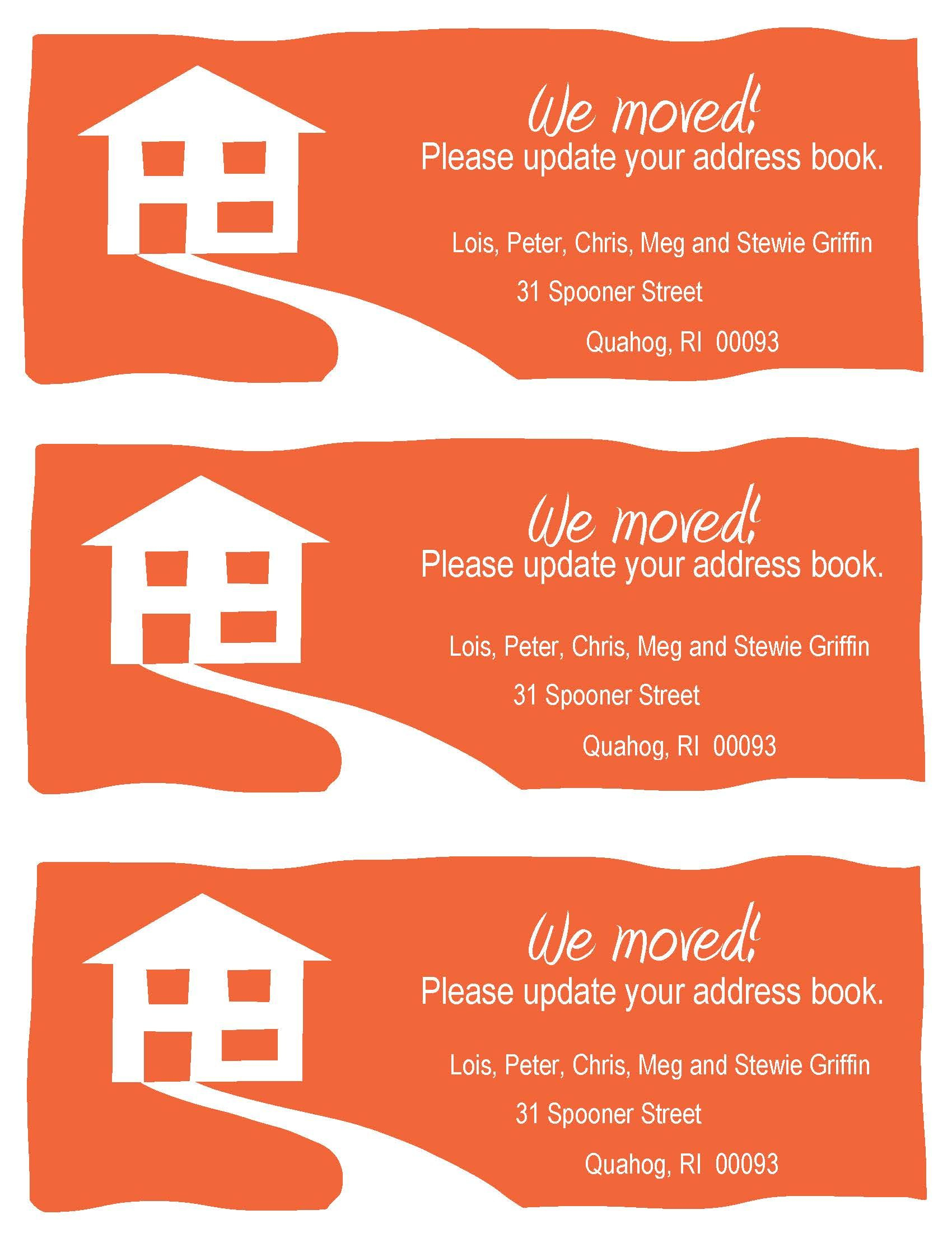 Change-Of-Address Cards, A Fun Example. Free Printable In Your - Free Printable Change Of Address Cards