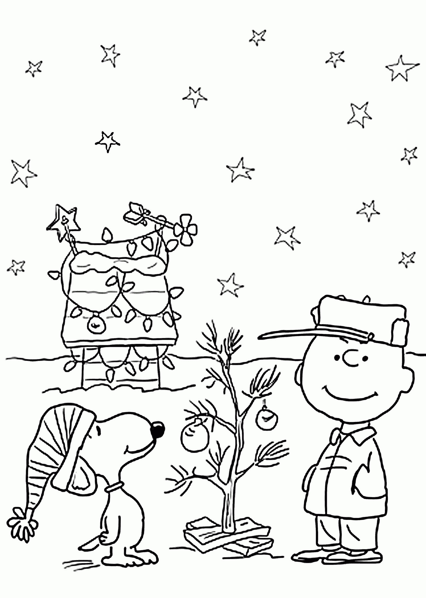 Charlie Brown And Christmas Coloring Pages For Kids, Printable Free - Free Printable Christmas Cartoon Coloring Pages