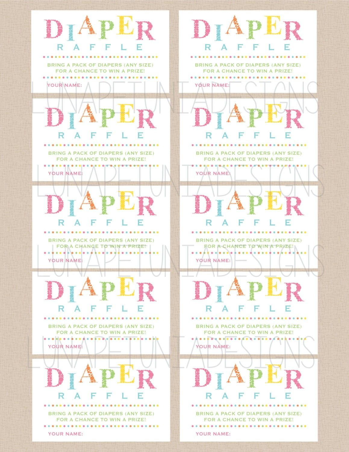 Charming Decoration Printable Diaper Raffle Tickets For Baby Boy - Free Printable Diaper Raffle Tickets