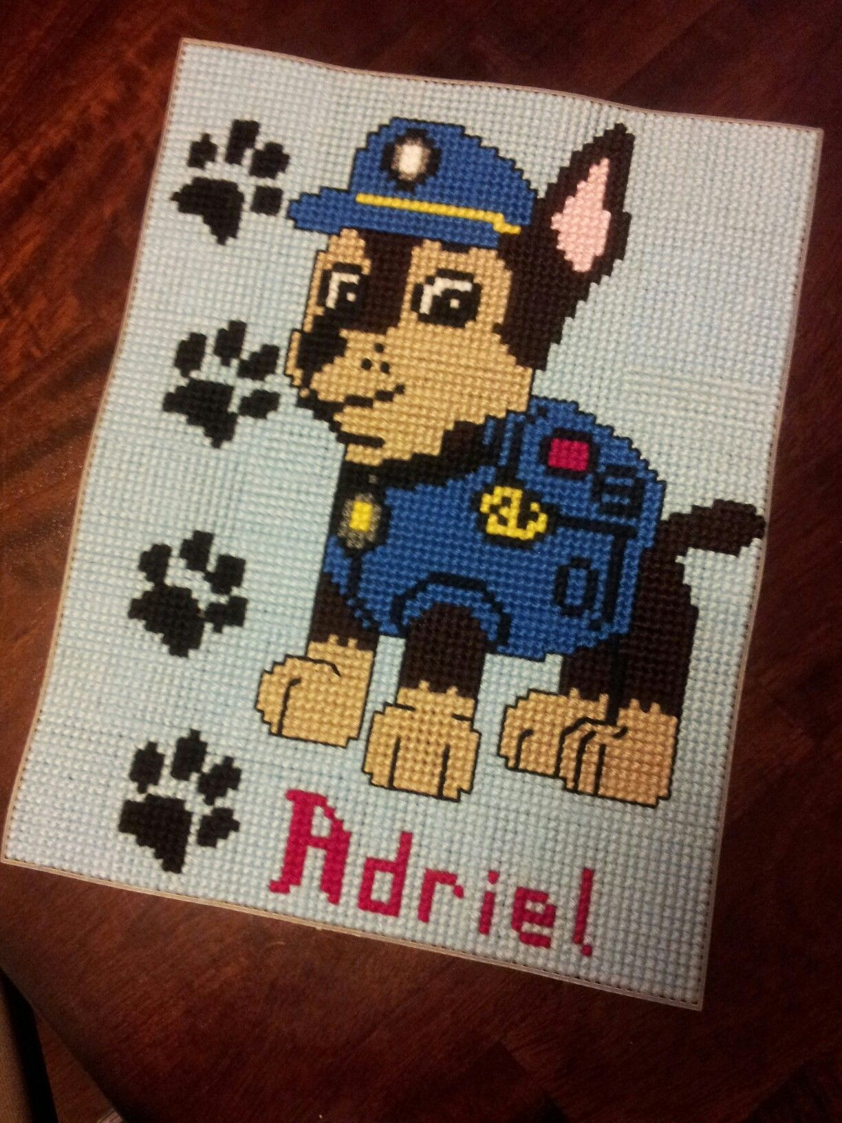 Chase Paw Patrol, Plastic Canvas | Plastic Canvas Y Punto De Cruz - Free Printable Plastic Canvas Patterns