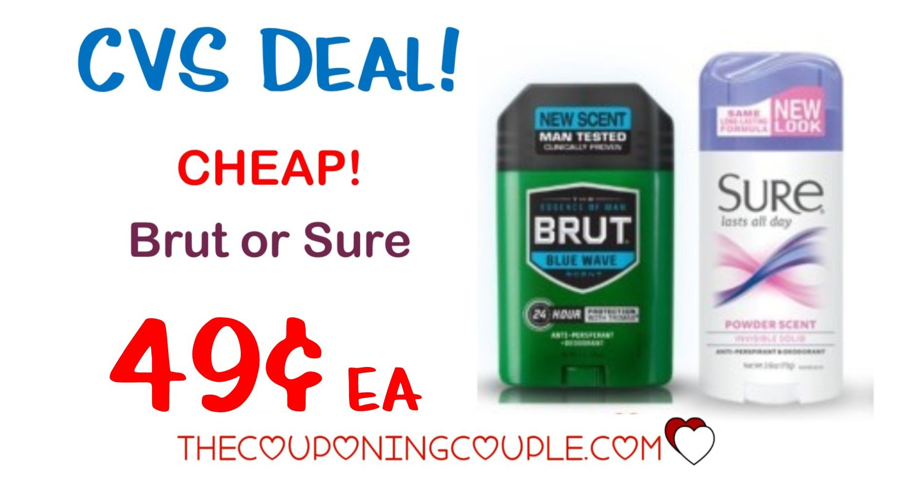 Cheap Brut Or Sure Deodorant @ Cvs! As Low As $0.49 Each! | Pinterest - Free Printable Coupons For Mitchum Deodorant