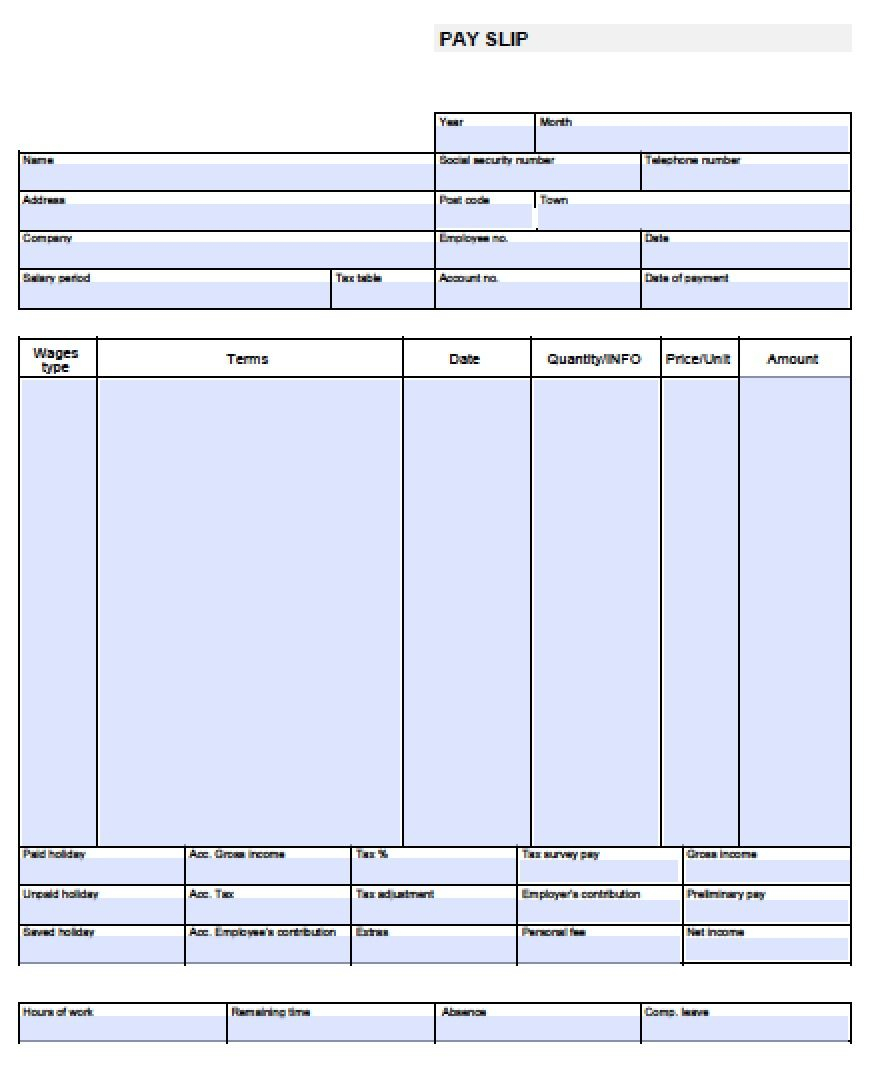 Check Stub Template Free | Pay Stub Template Free Blank-Usa-Pay-Stub - Free Printable Blank Check Stubs