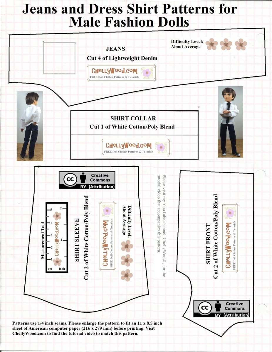 Chelly Wood On Twitter: &amp;quot;free Printable Ken #dolls Clothes #sewing - Ken Clothes Patterns Free Printable