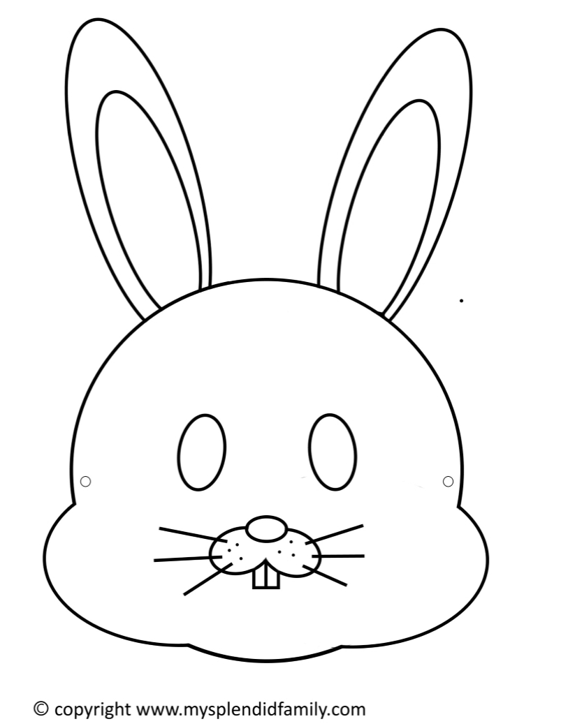 Children&amp;#039;s Easter Bunny Mask - Free Printable Easter Masks