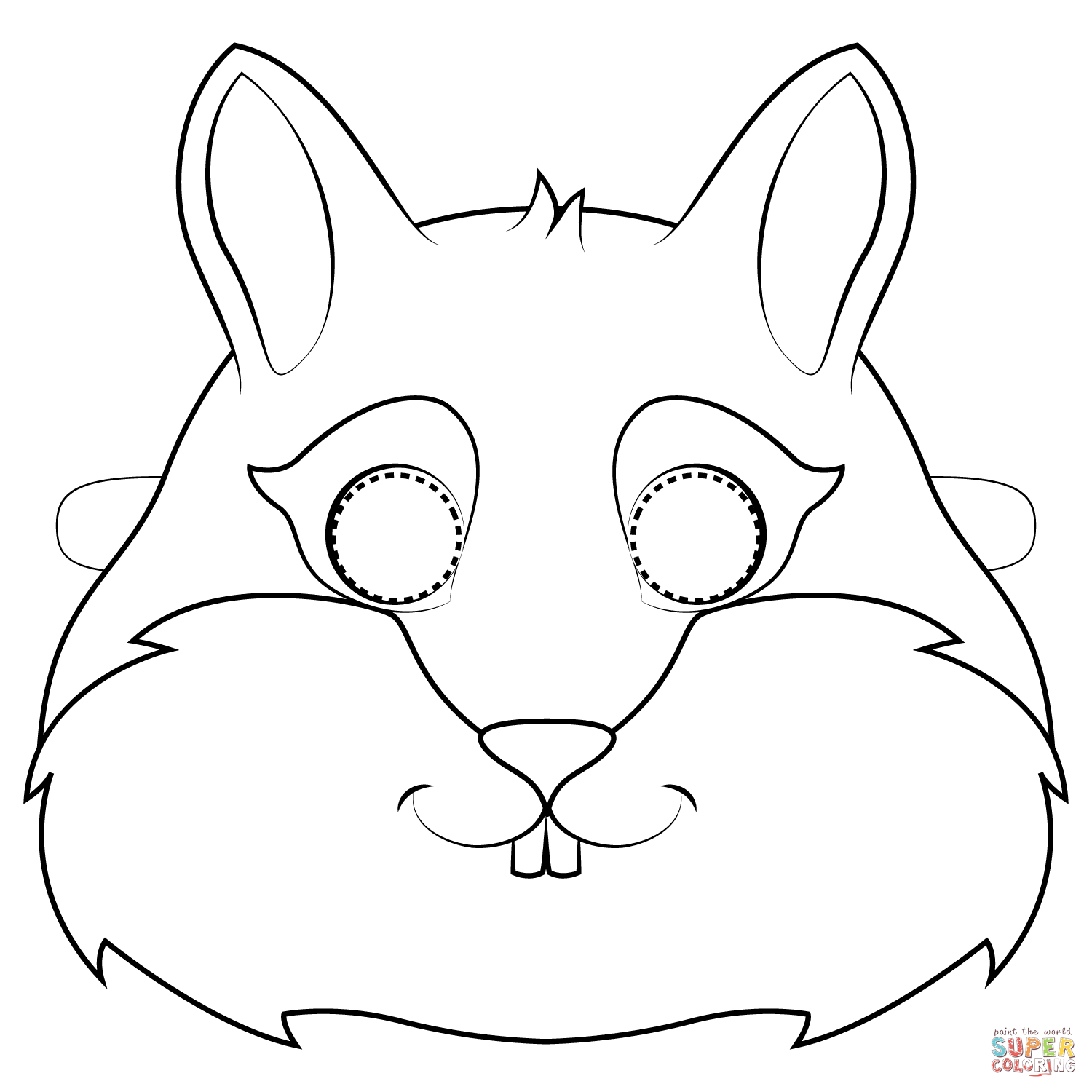 Chipmunk Mask Coloring Page | Free Printable Coloring Pages - Free Printable Chipmunk Mask