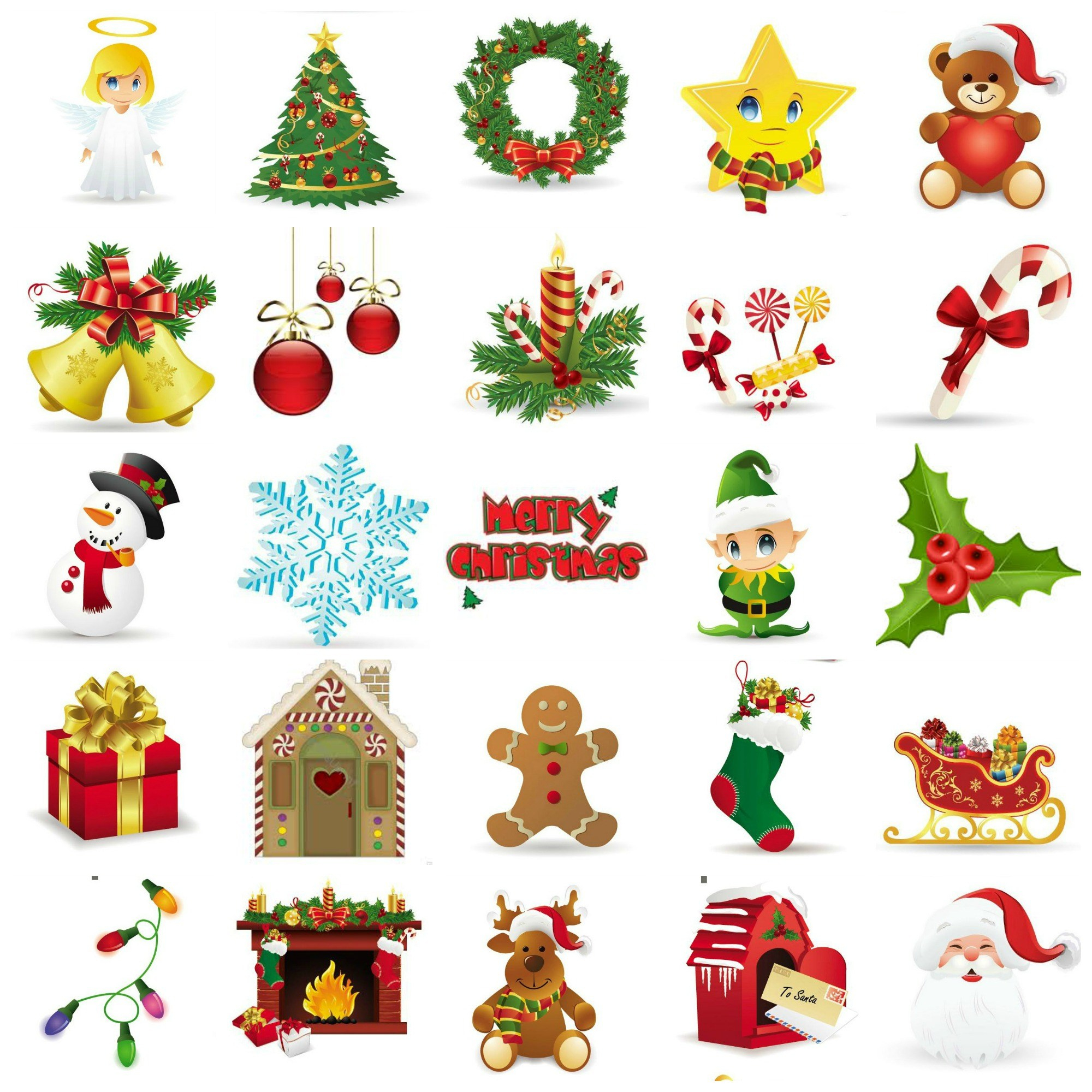 Christmas Bingo- Free Printables - Free Printable Christmas Cutouts