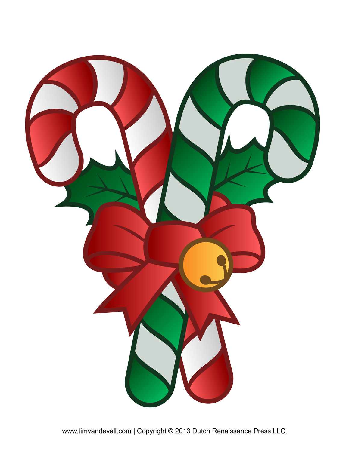 Christmas Candy Cane Clipart - Free Printable Candy Cane
