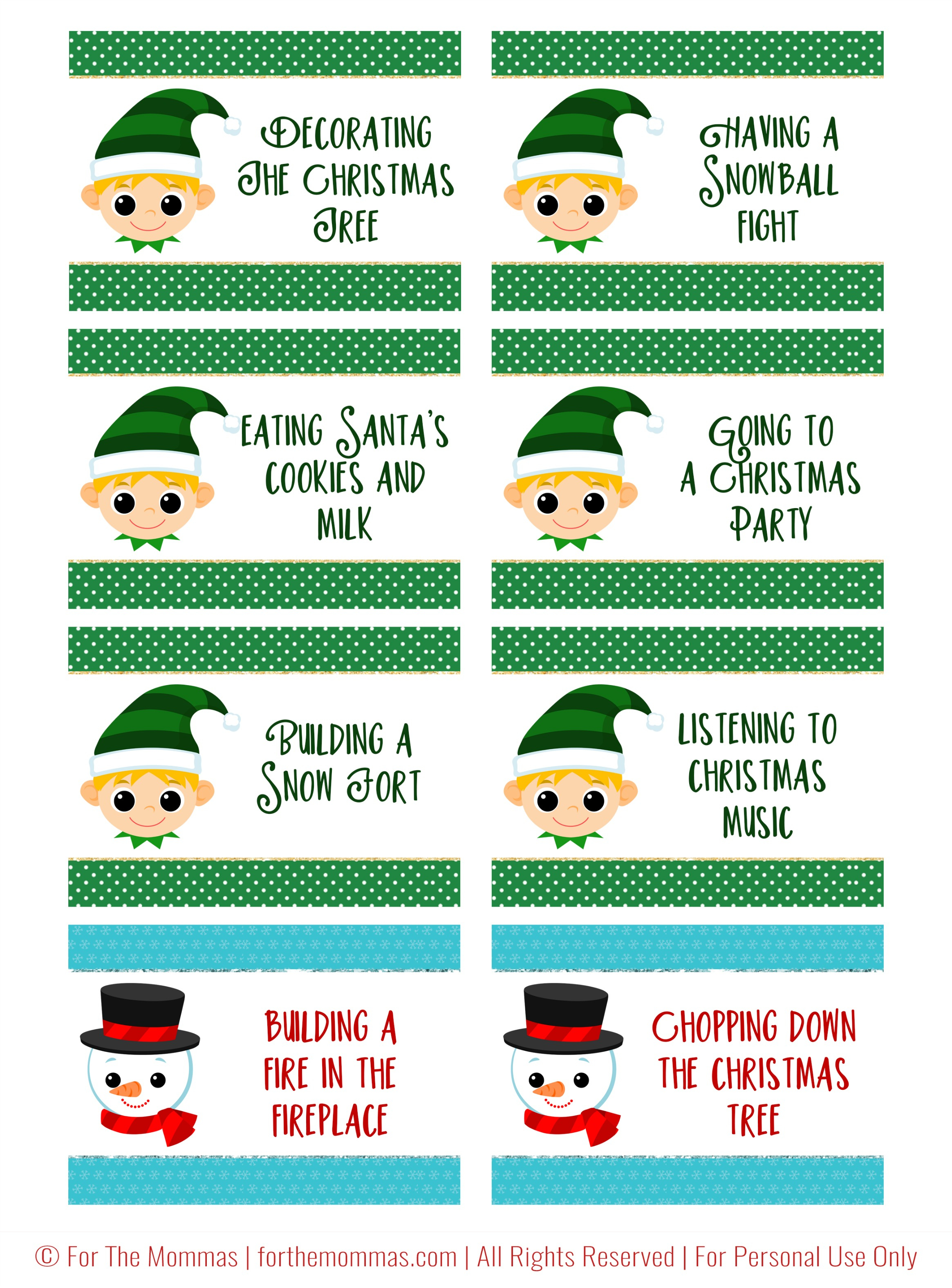 Christmas Charades Free Printable - Start A New Holiday Tradition - Ftm - Free Printable Christmas Charades Cards